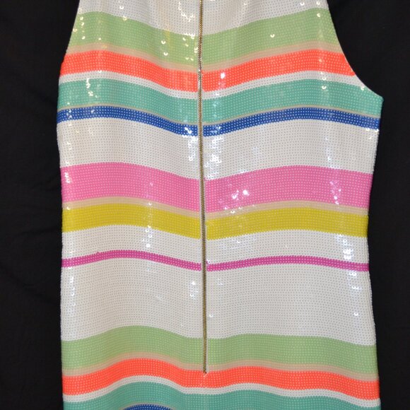 KATE SPADE MULTI  COLOR SEQUIN COCKTAIL DRESS SIZE 10 - Picture 5 of 9